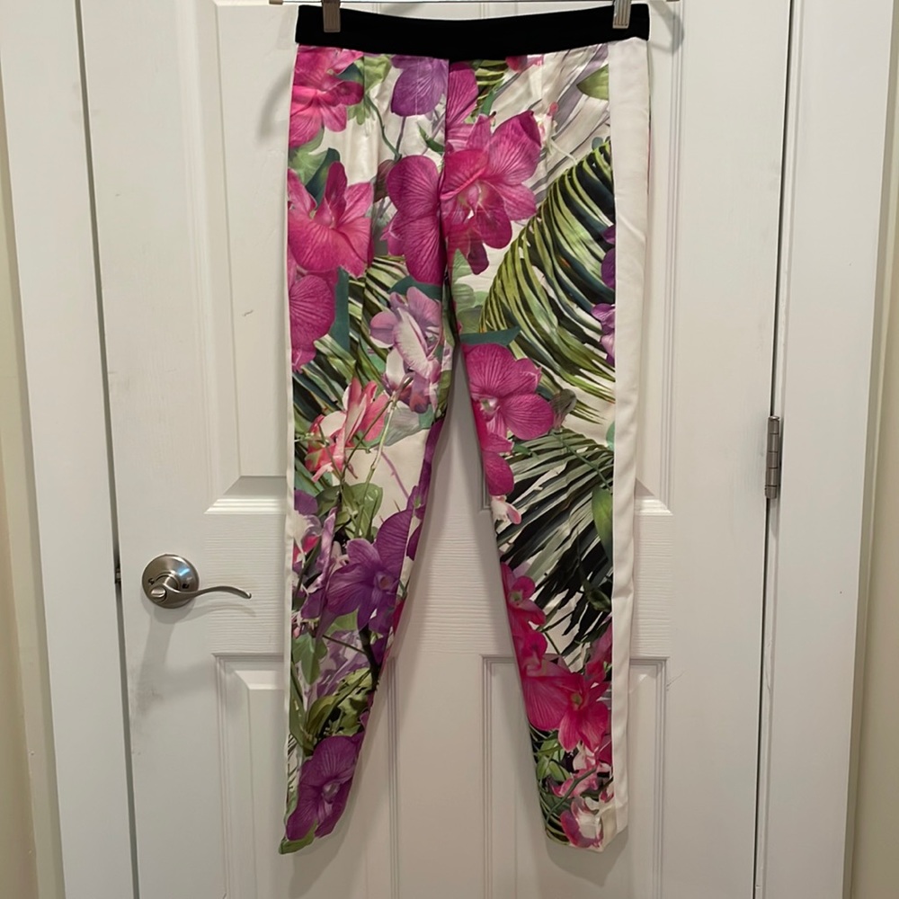 Trina Turk Womens Gilly Floral Print Mid Rise Skinny Ankle Pants - size 00